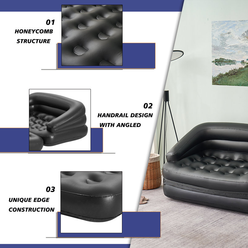Air mattress chair bed top